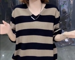 寬鬆條紋針織衫